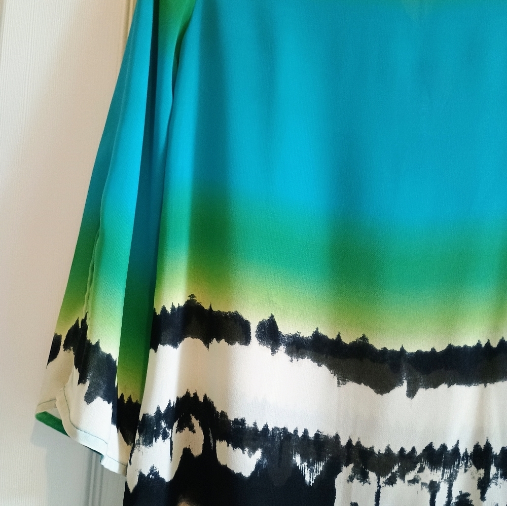 NEW WITH TAGS Nicole by Nicole Miller Tunic Size Small Vibrant With Embroidery - Picture 10 of 13